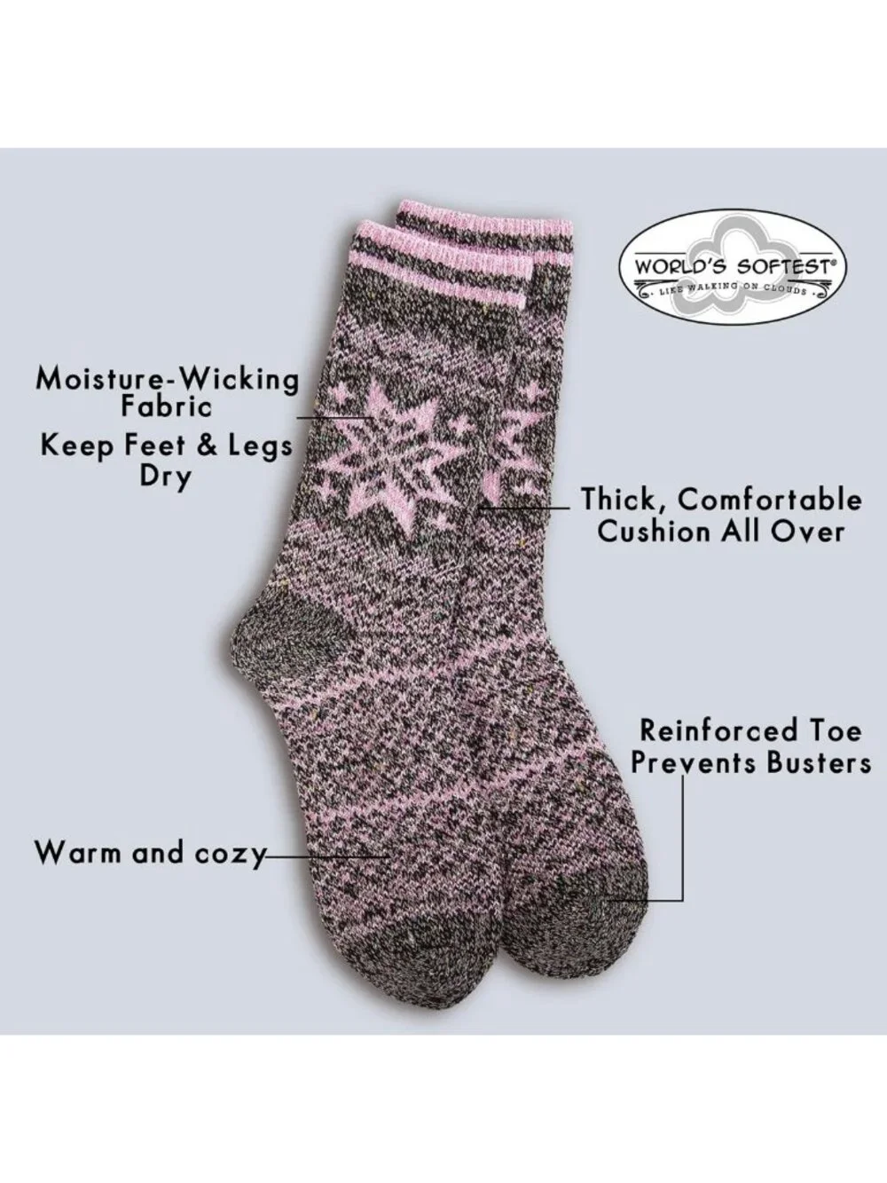 Cozy Multi-Color Crew Socks | Soft Knit Holiday Fashion | Perfect Gift Idea